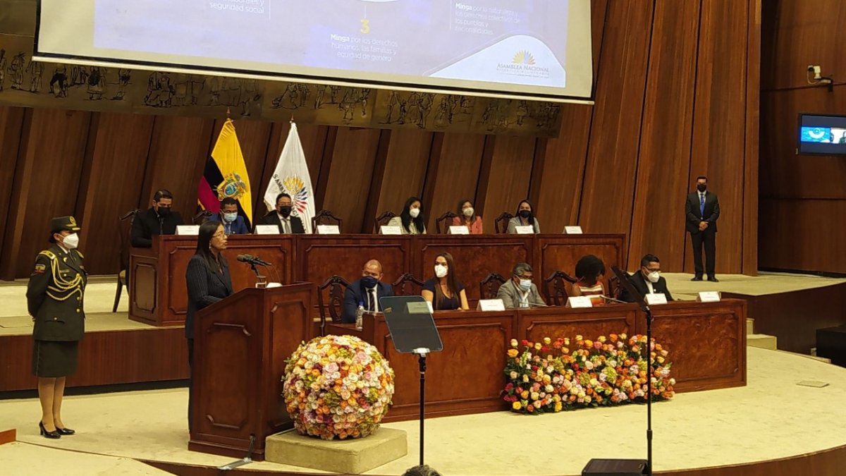 Plan. La presidenta Guadalupe Llori encargó a los jefes de bloque la presentación de la Agenda 2021- 2022.