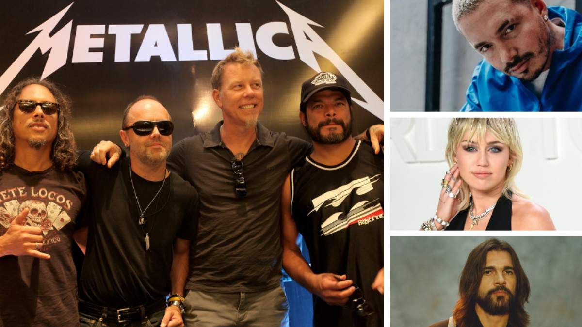 Metallica junto a J Balvin, Miley Cyrus y Juanes