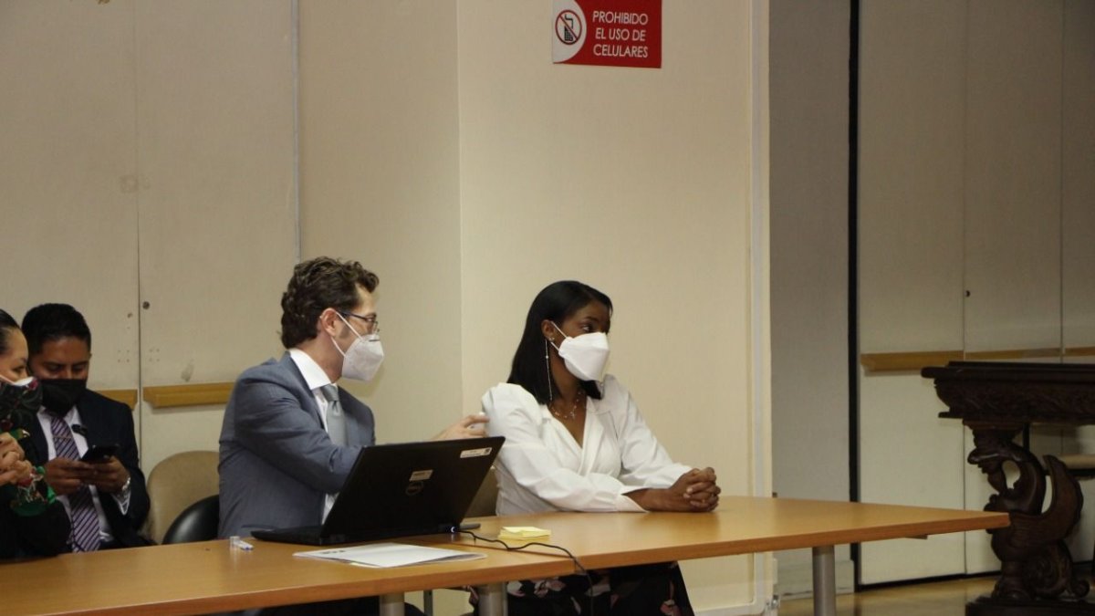 Audiencia. La fiscal Diana Salazar en la diligencia del caso Las Torres.