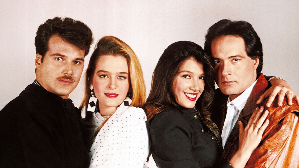 Luis José Santander, Rosalinda Serfaty, Catherine Fulop y Jean Carlo Simancas en 1991.