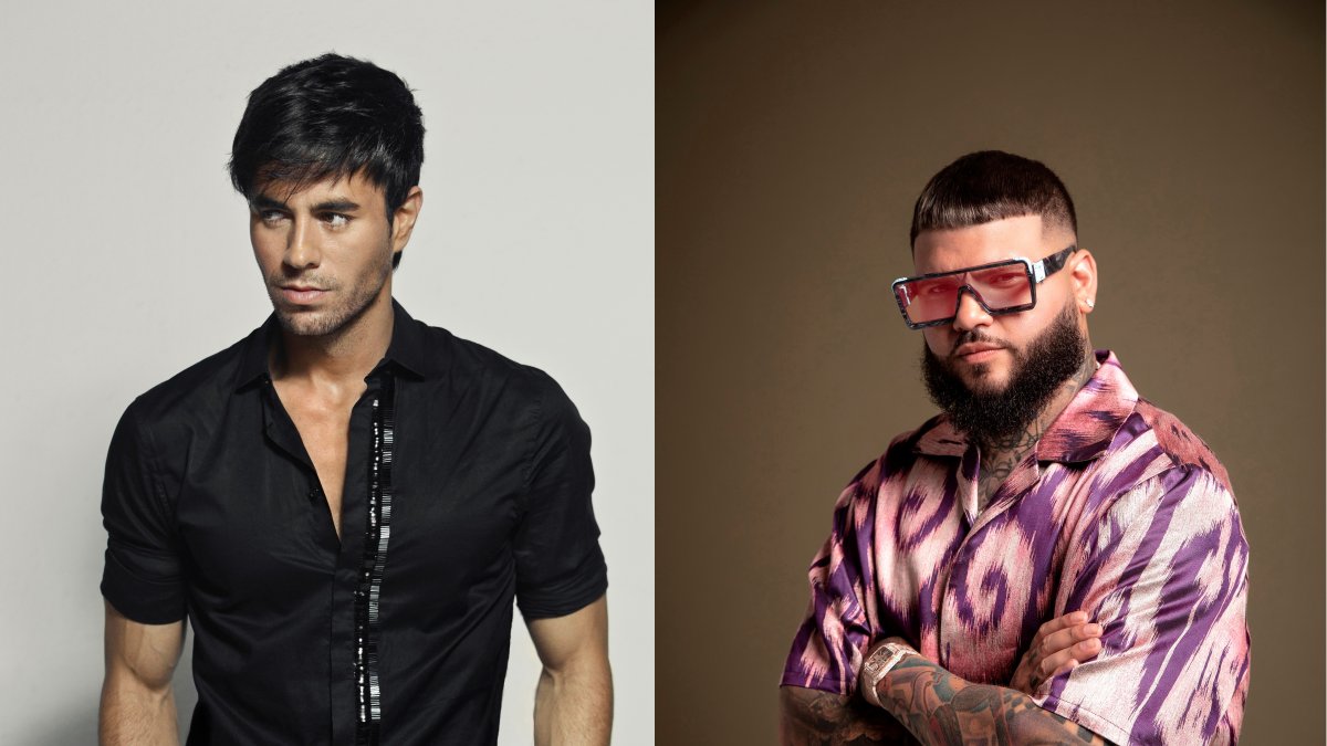 Enrique Iglesias (i) y el puertorriqueño Farruko (d) que publicaron este viernes el sencillo 