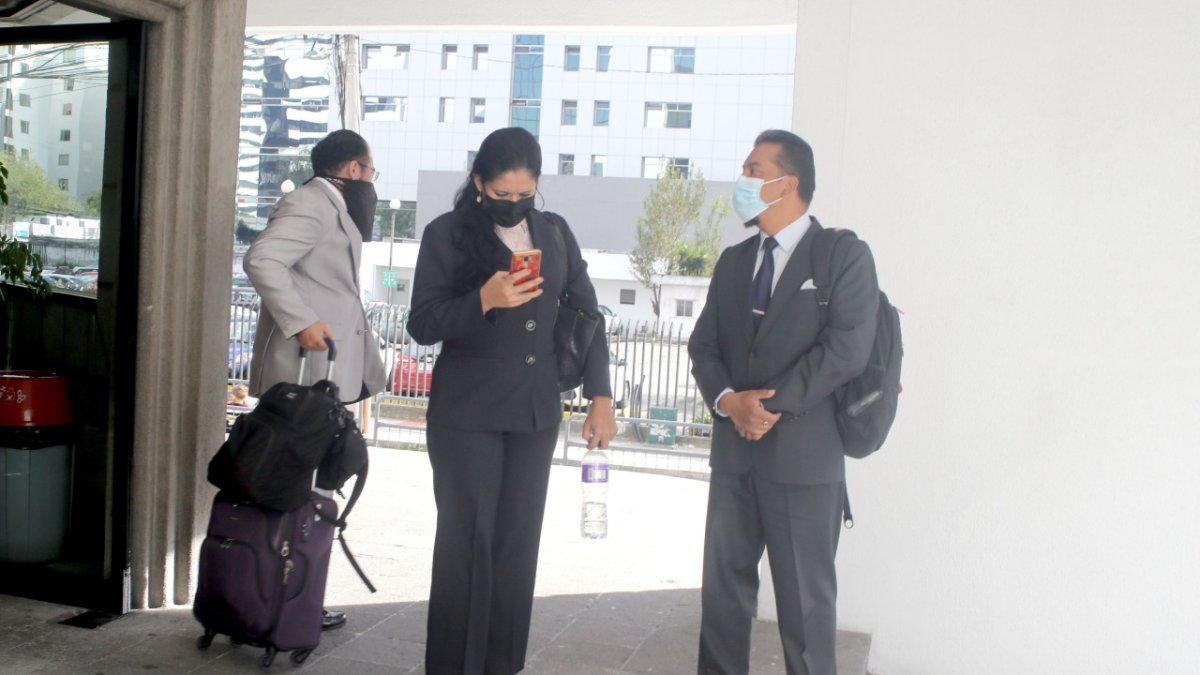 Diligencia. En la Corte se realizó la audiencia preparatoria de juicio para la asambleísta Karina Arteaga.