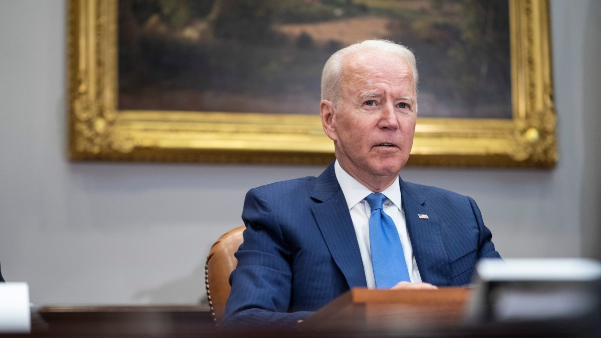 En la imagen, el presidente de EE.UU., Joe Biden, habla durante una reunión en la Casa Blanca, este 12 de julio de 2021, en Washongton.