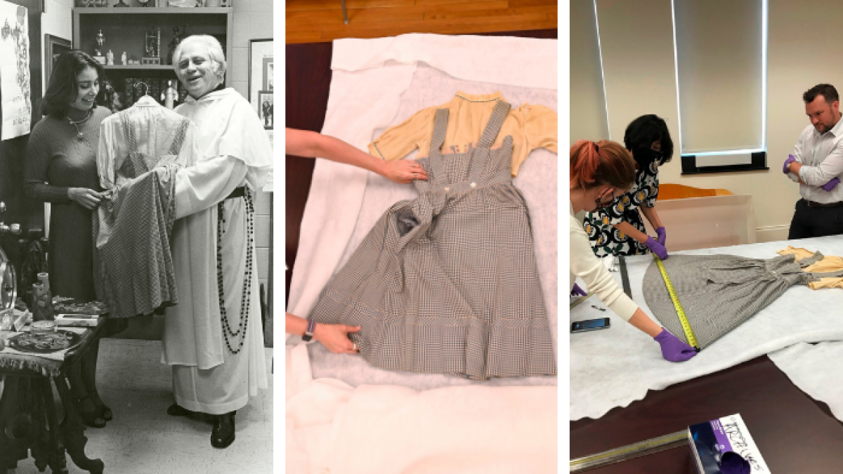 Según la institución, la actriz Mercedes McCambridge regaló la prenda a la universidad después de estudiar allí en 1972.