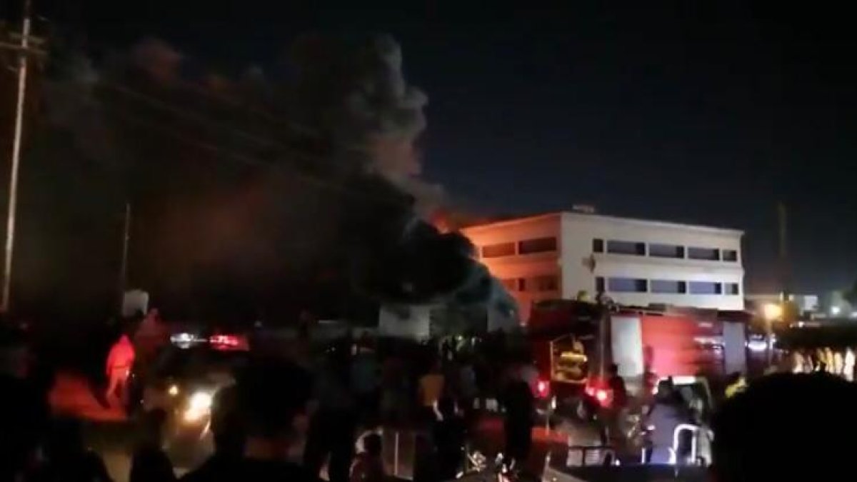Incendio en un hospital de covid en Irak.