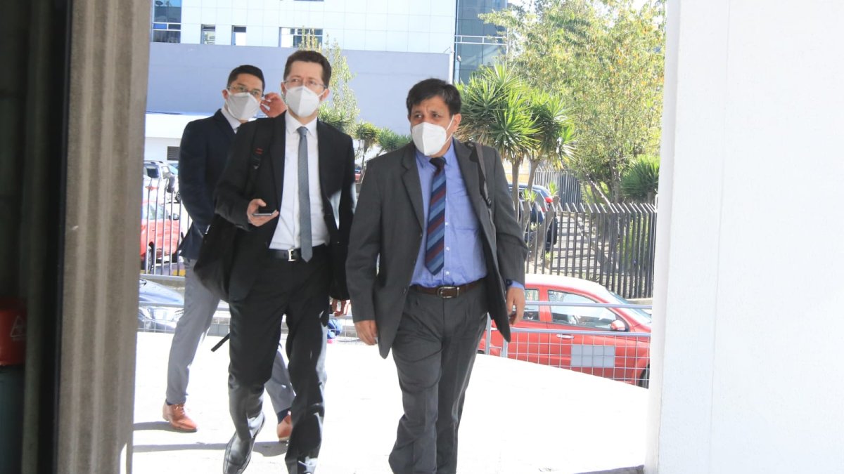 Diligencia. El fiscal subrogante Wilson Toainga, a la Corte Nacional de Justicia.