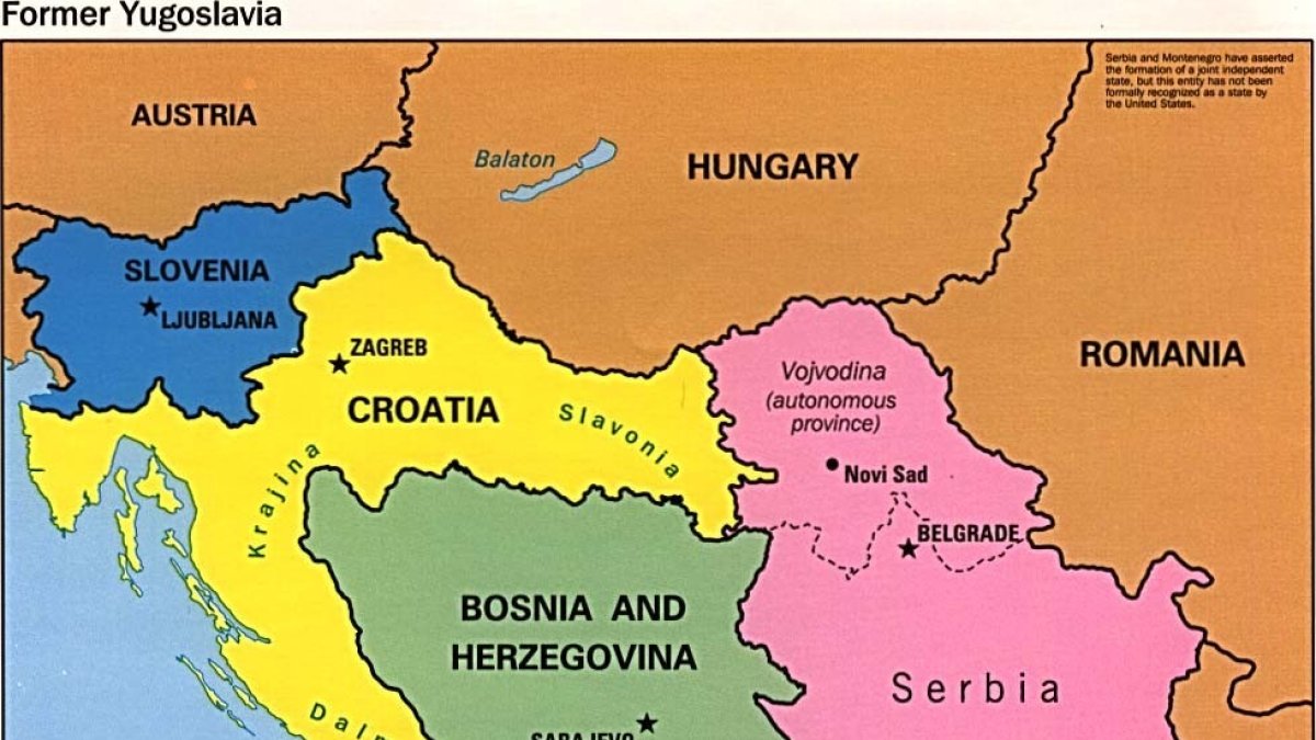 Escenario. Así quedó distribuida la antigua república de Yugoslavia.