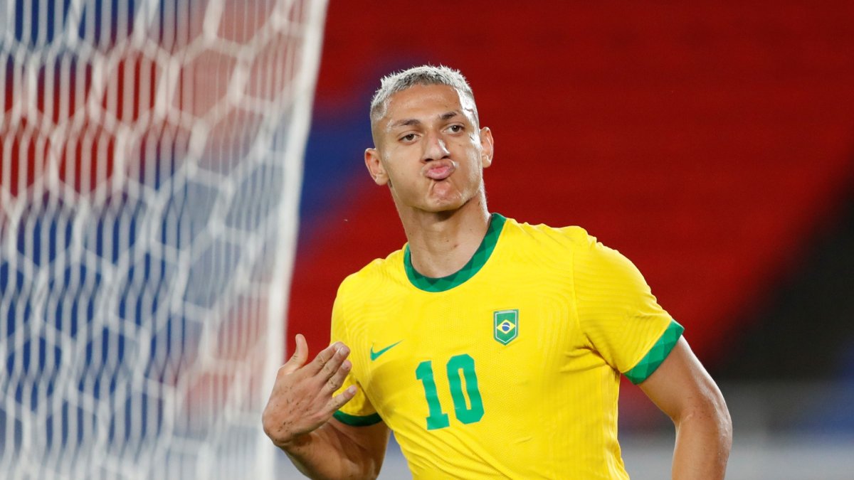 Richarlison anotó tres goles en el duelo contra Alemania, en el inicio de los Juegos Olímpicos de Tokio.