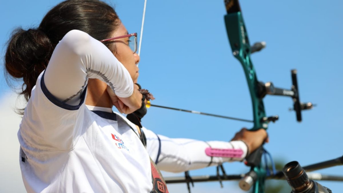 Adriana Espinoza de los Monteros, en acción.