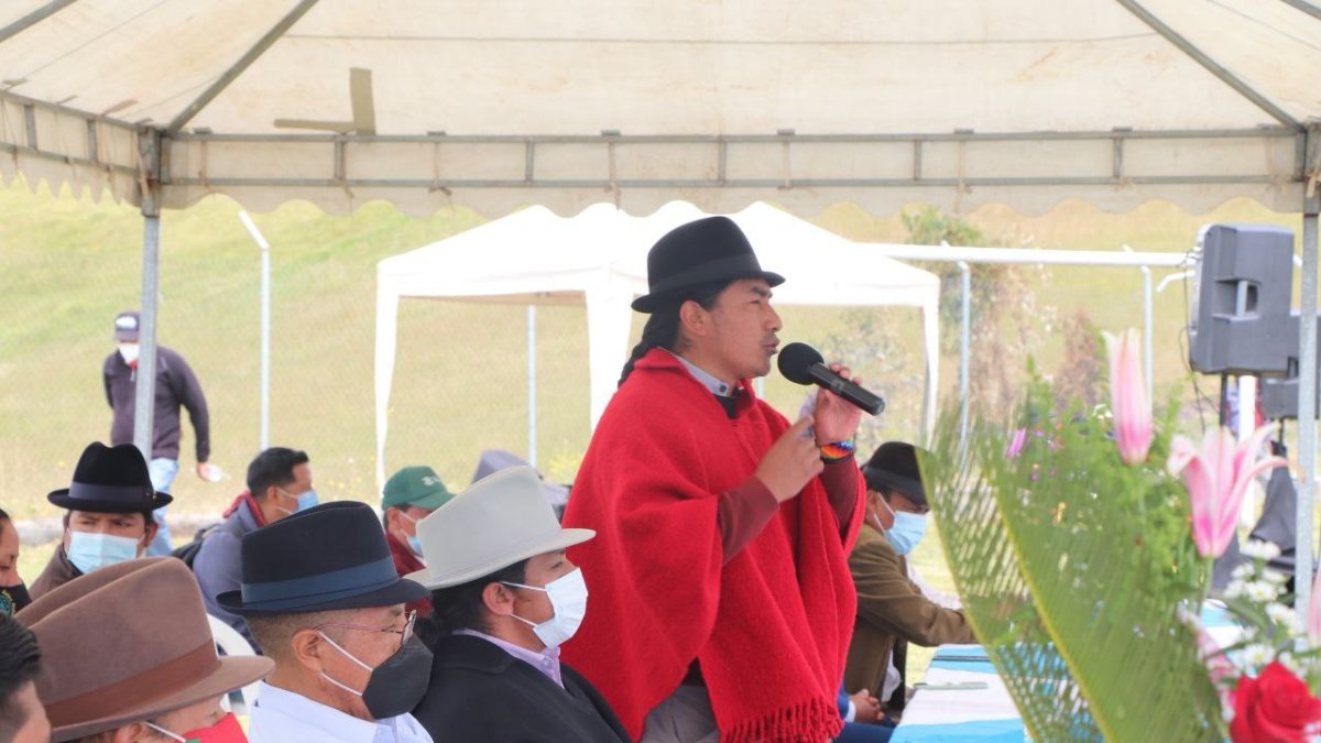 El presidente de la Conaie, Leonidas Iza, ha empezado recorridos territoriales. El viernes 30 de julio estuvo en Imbabura y Bolívar.