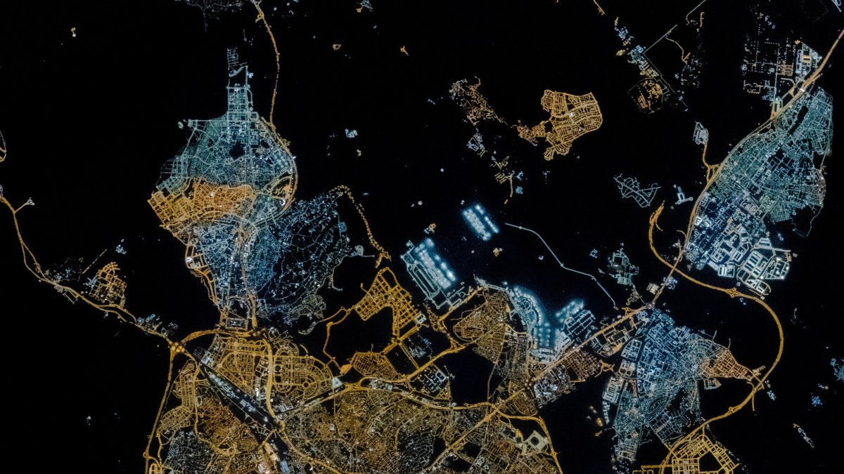 Imagen de la ciudad de Madrid tomada desde la Estación Espacial Internacional.
