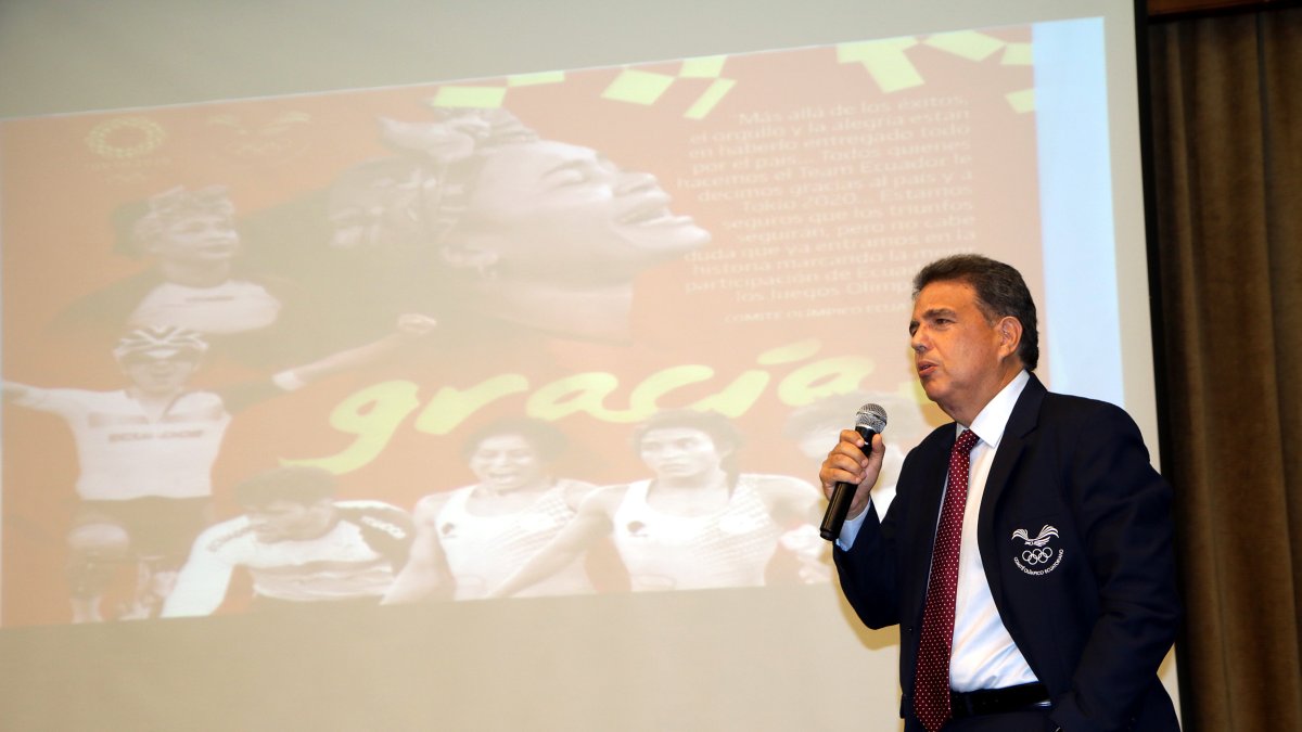 Augusto Morán, presidente del Comité Olímpico Ecuatoriano.