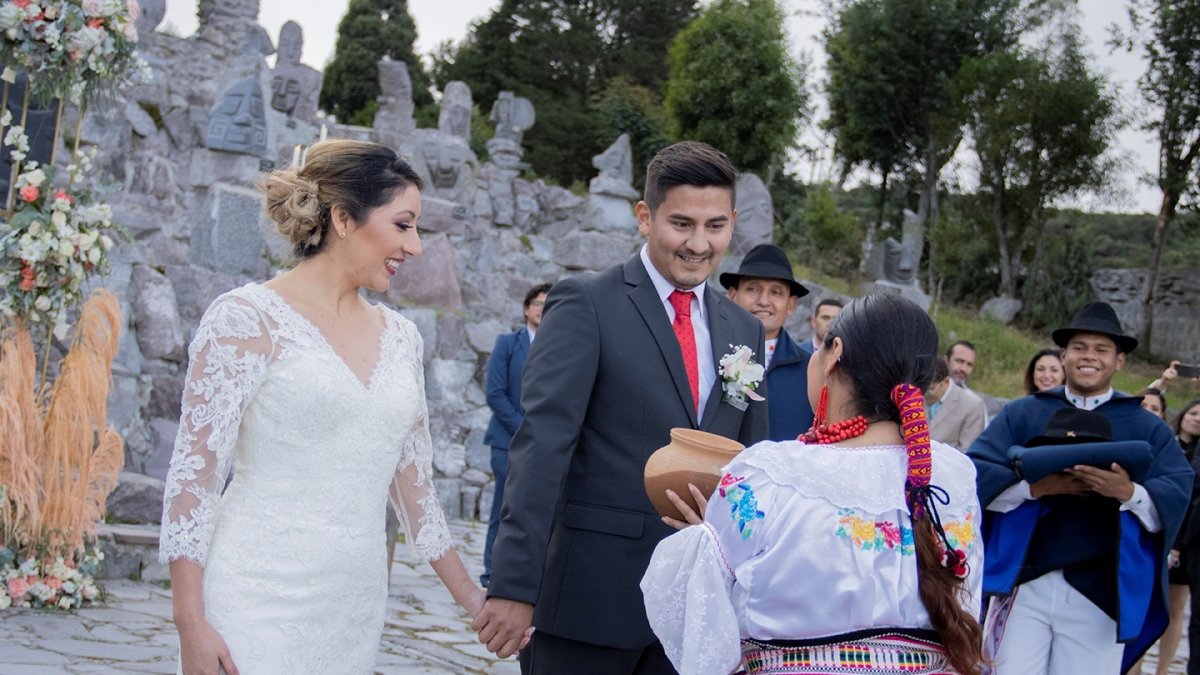 Fotografía sin fecha, cedida por Quito Turismo de una boda al estilo ancestral.