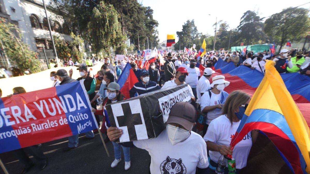 Protestas. El pasado 10 de agosto hubo marchas en favor y en contra del alcalde de Quito, Jorge Yunda.