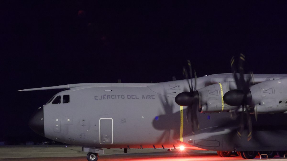 Repatriación de España, en la base militar de Torrejón de Ardoz (Madrid)
