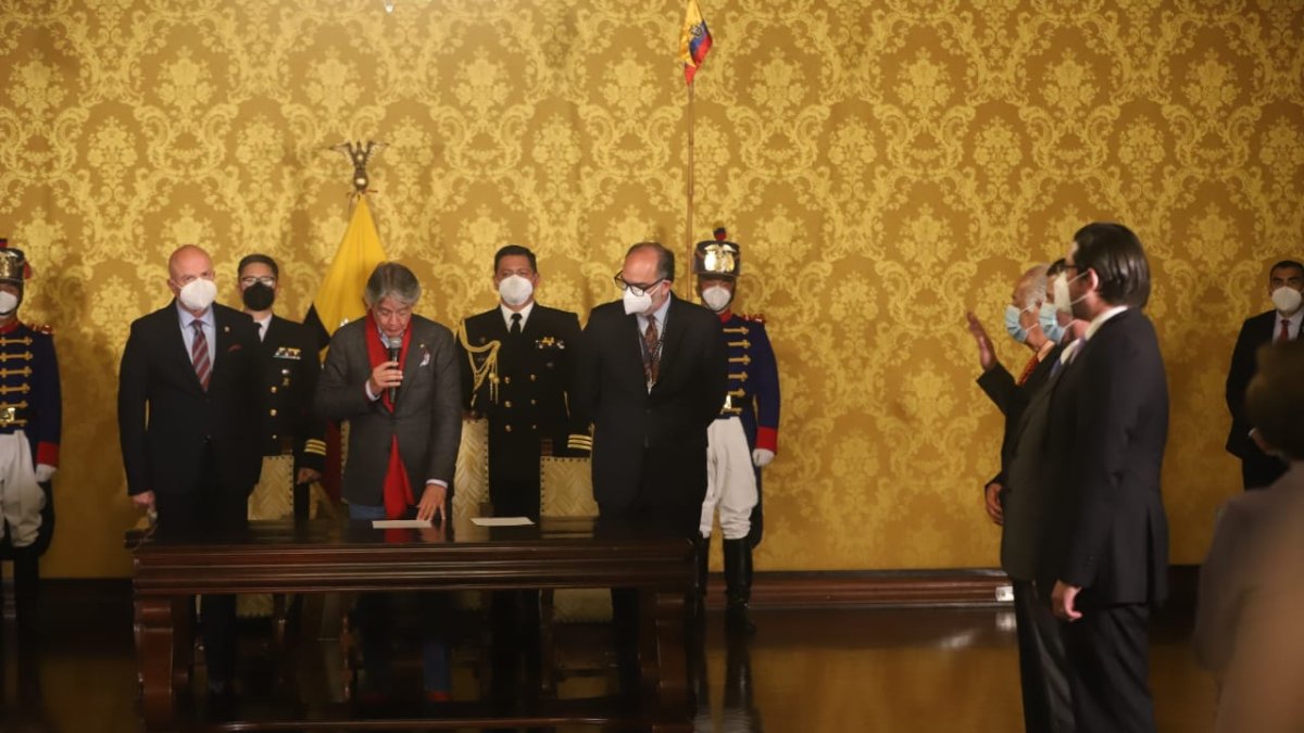 Ceremonia. Tres nuevos funcionarios se incorporan al gabinete de Guillermo Lasso.