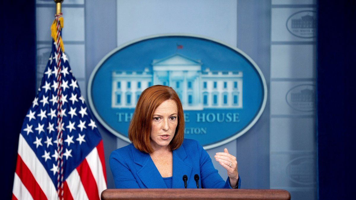 En la imagen, Jen Psaki, portavoz de la Casa Blanca.