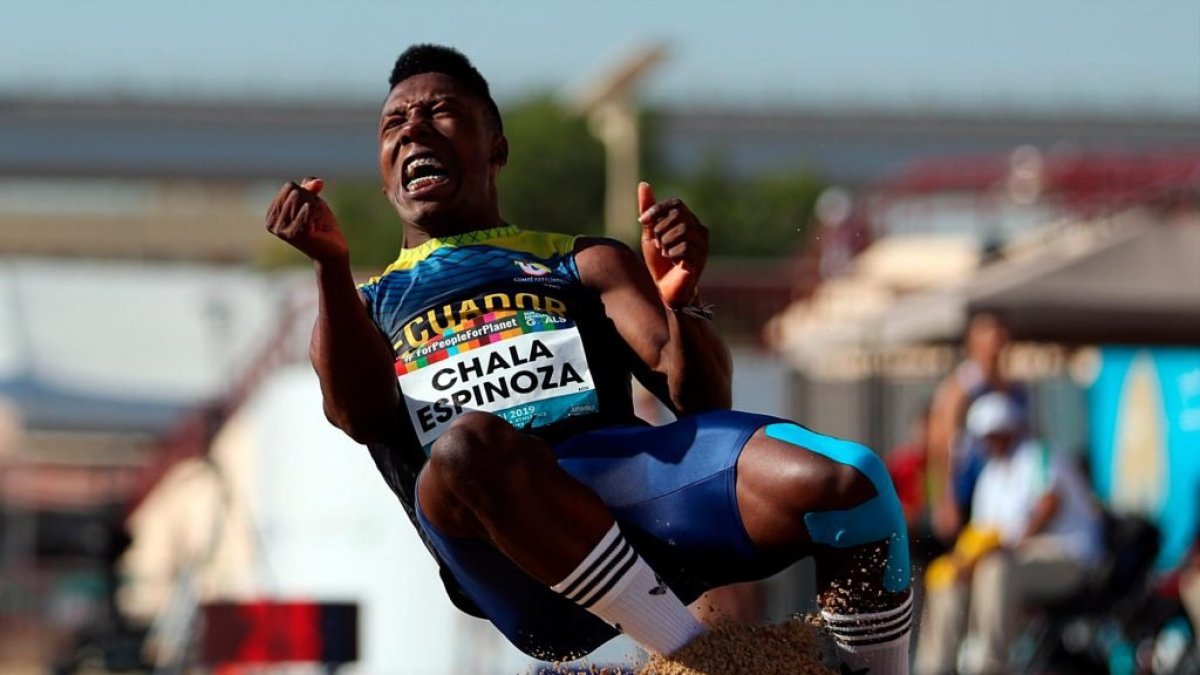 El ecuatoriano Roberto Chalá durante su debut en los Juegos Paralímpicos de Tokio, en atletismo.