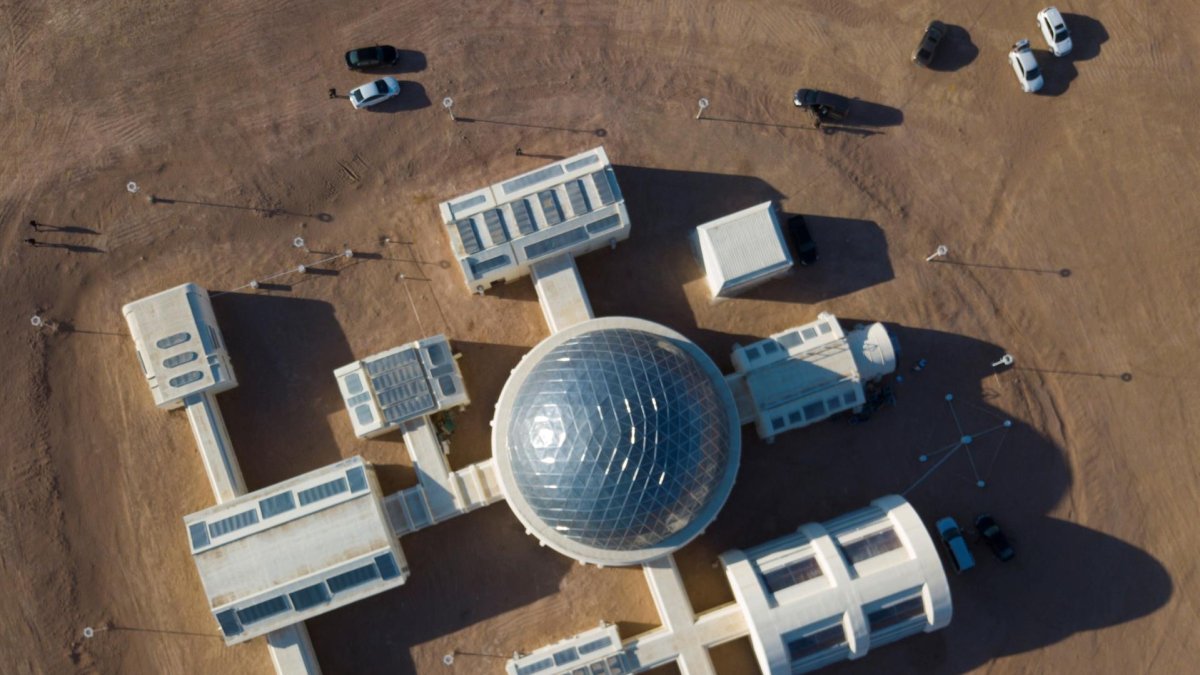 Imagen de archivo de una vista de la base del Proyecto Espacio-C que simula la vida en Marte en China.