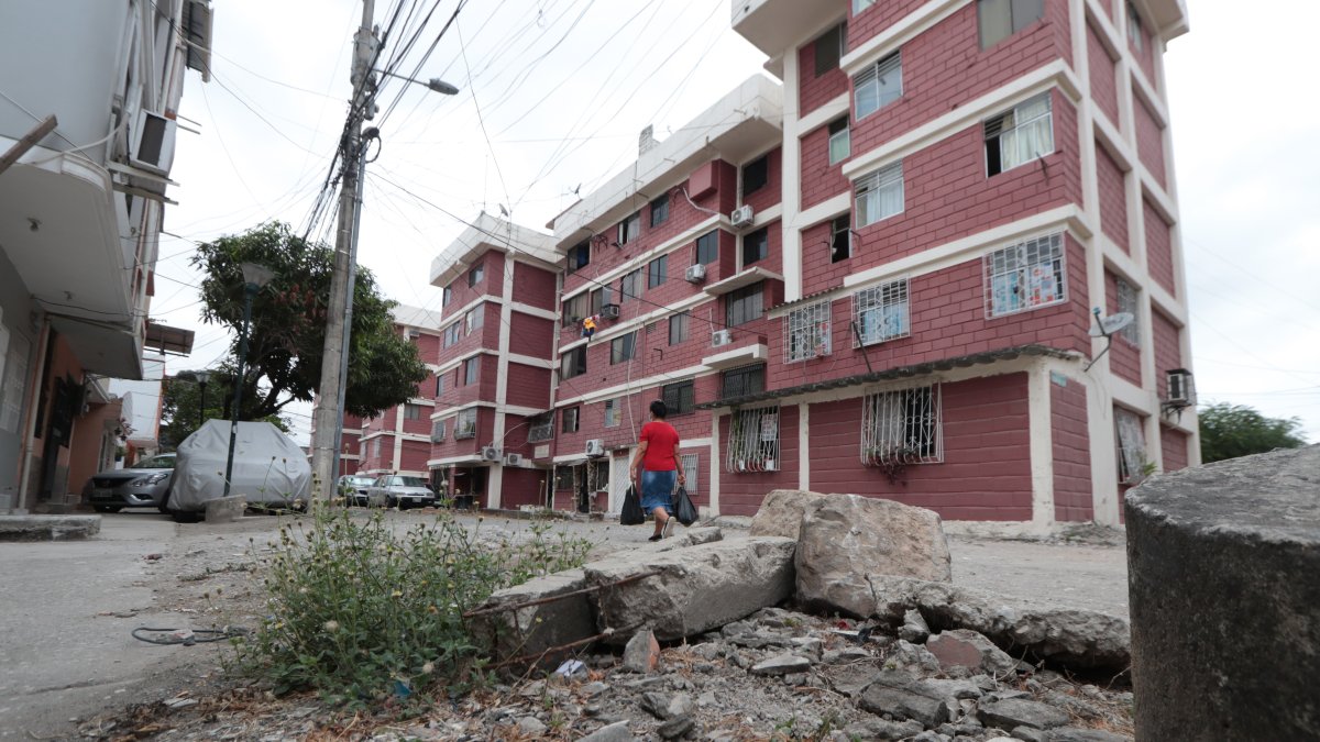 Diariamente los vecinos de los bloques de Sauces 6 deben caminar por calles en mal estado: llenas de piedras y huecos, con el peligro de caer y sufrir daños físicos.