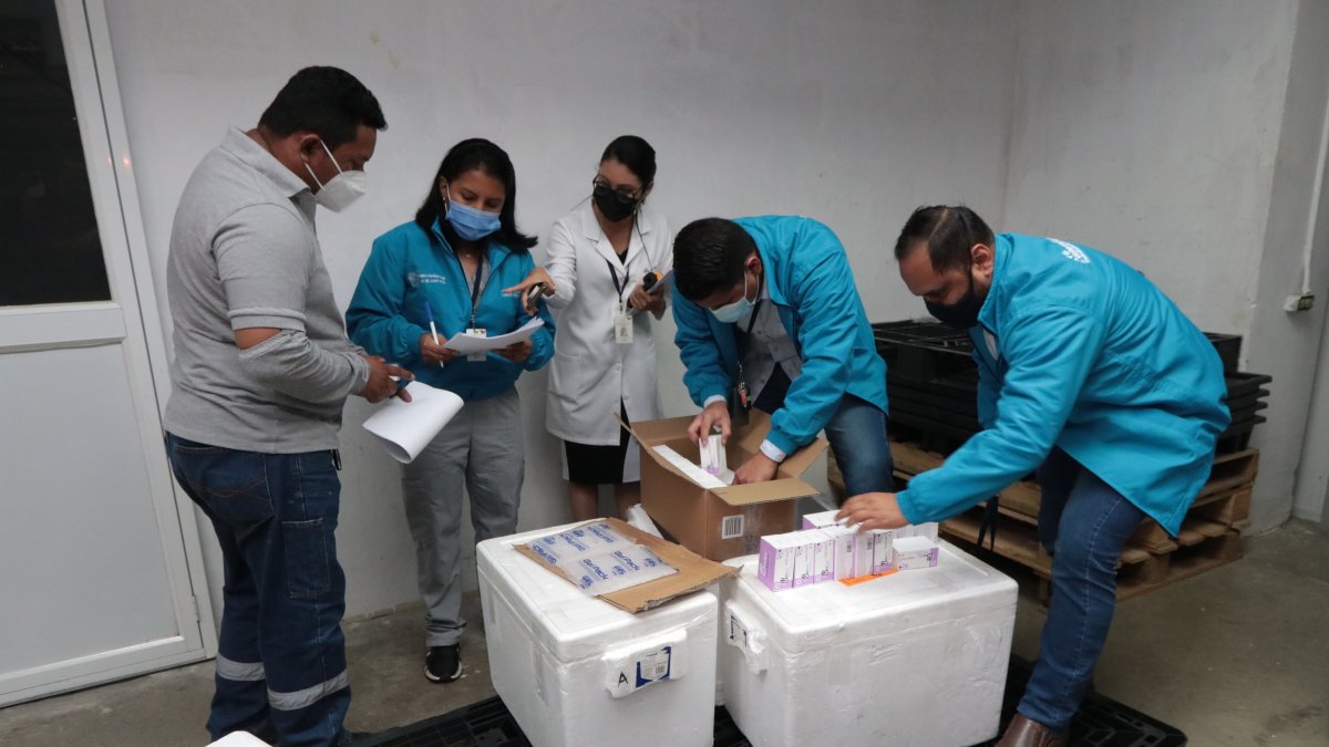 Revisión. Las autoridades compararon los medicamentos recibidos ayer.