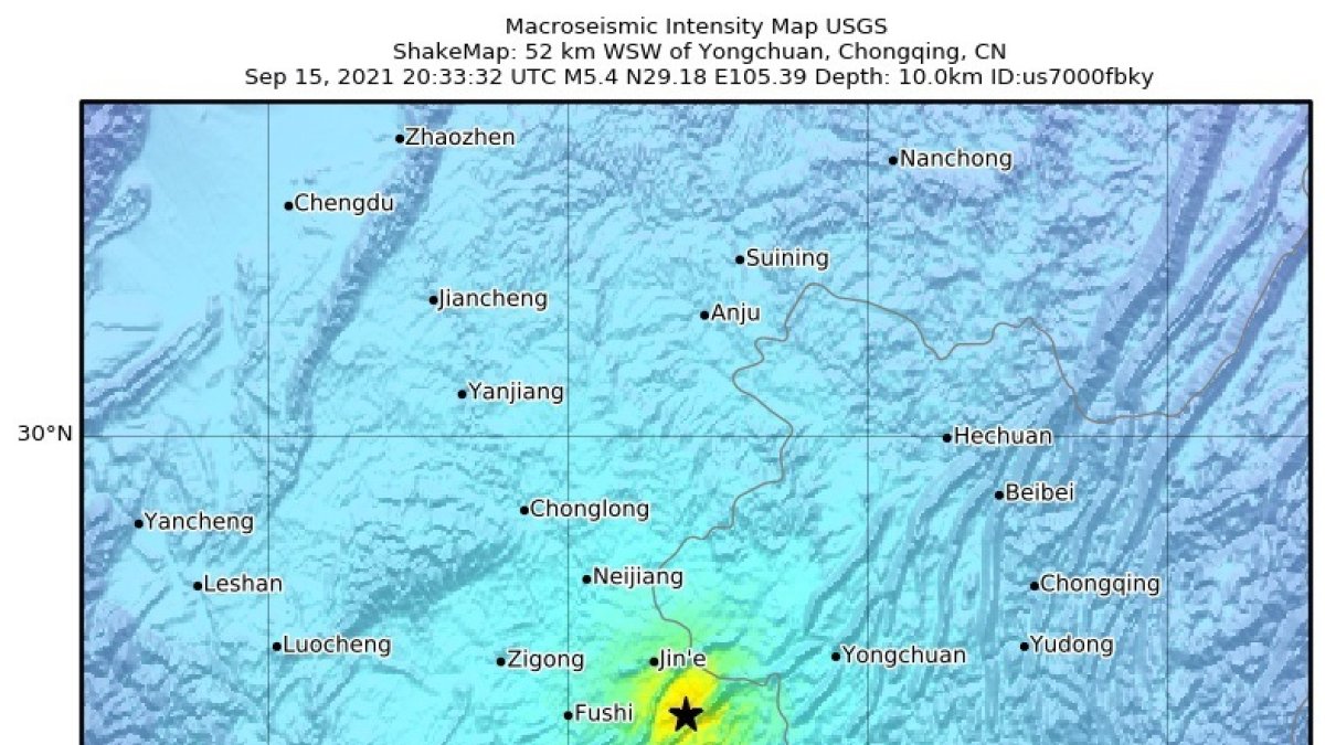El  terremoto de 6 grados de magnitud sacudió a la provincia de  Sichuan. / EFE