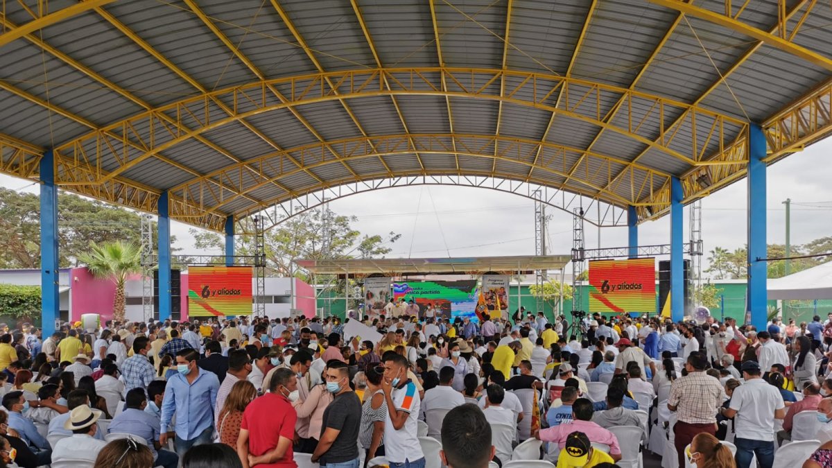 Así luce la Asamblea Nacional del Partido Social Cristiano.