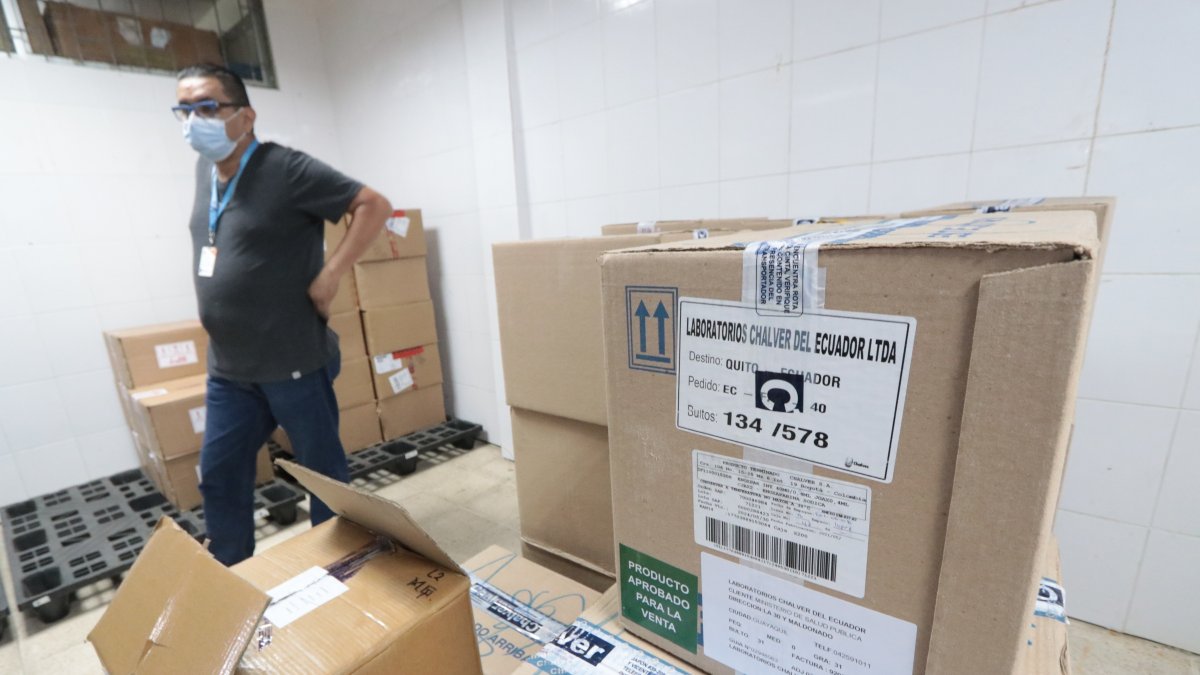 Entrega de medicamentos a los distintos hospitales públicos de Guayaquil por parte del Ministerio de Salud  el martes 14 de septiembre de 2021.