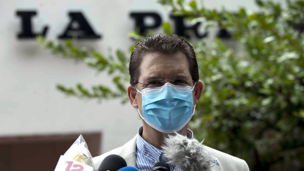 El gerente general del diario La Prensa de Nicaragua, Juan Lorenzo Holmann Chamorro. EFE /Jorge Torres