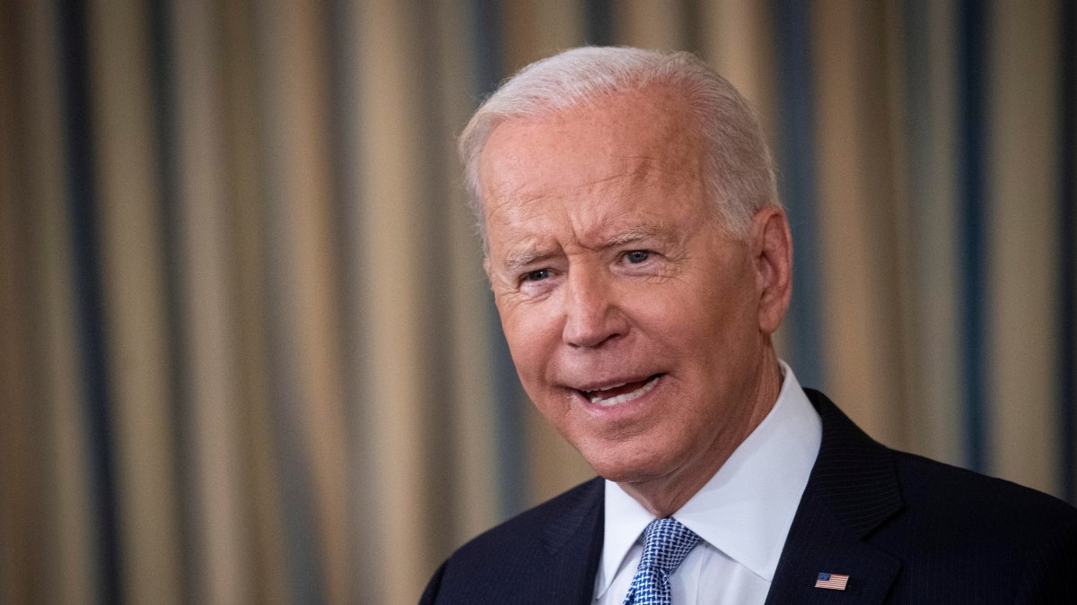 El presidente de Estados Unidos, Joe Biden, fue registrado este viernes, durante una intervención en la Casa Blanca, en Washington DC (EE.UU.).