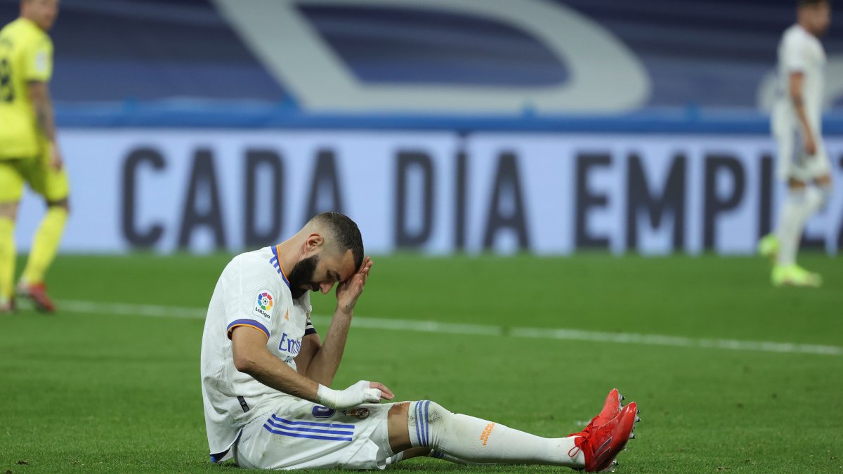 El delantero francés del Real Madrid, Karim Benzema, no estuvo fino en el ataque blanco.