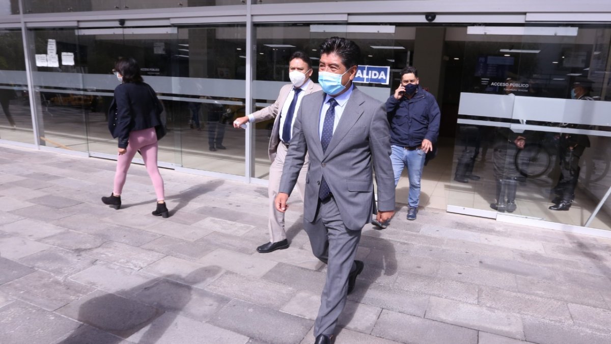 Diligencia. Jorge Yunda acudió la semana pasada al Complejo Judicial norte de Quito para la instalación de la audiencia.