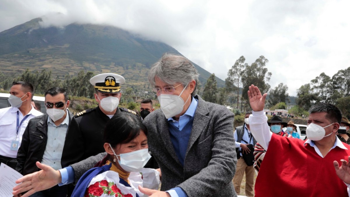 Defensa. El presidente Lasso estuvo ayer en Imbabura y defendió la propuesta que envió a la Asamblea.