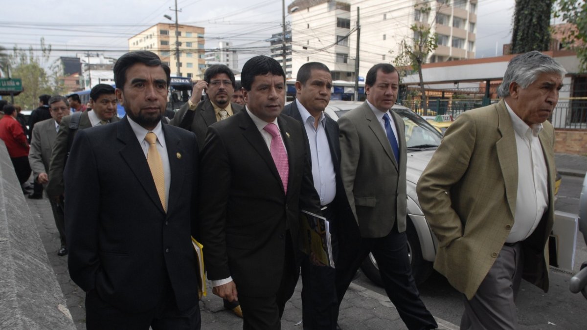 Sospechosos. Jorge Calderón y Abel Gómez, dirigentes de los transportistas, son parte de los procesados por las protestas de octubre de 2019.