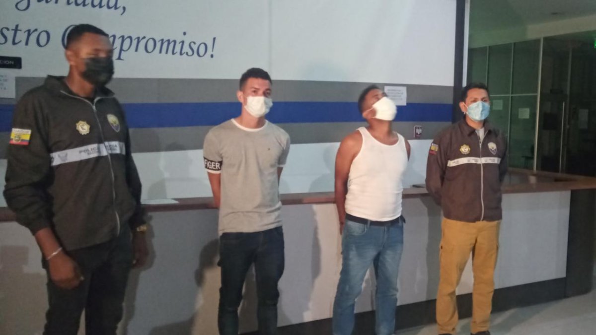 Los extranjeros detenidos fueron presentados por la Policía Judicial.