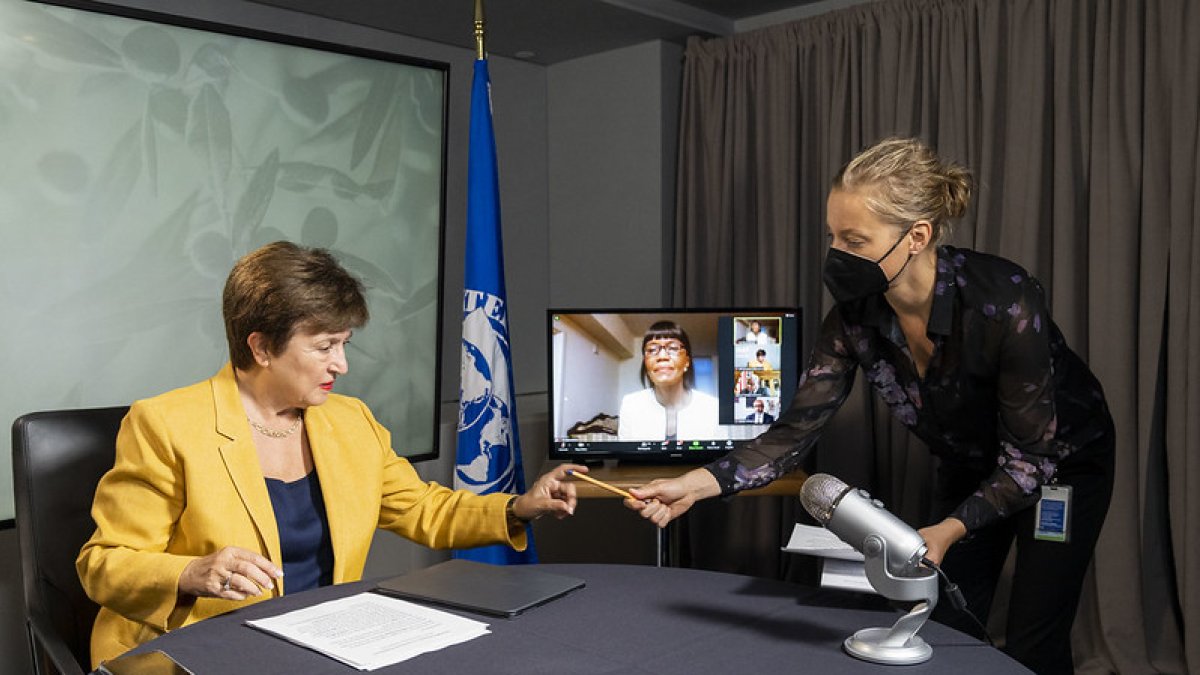 La directora del FMI, Kristalina Georgieva, ha señalado que la propuesta ha avanzado con la creación del fideicomiso.