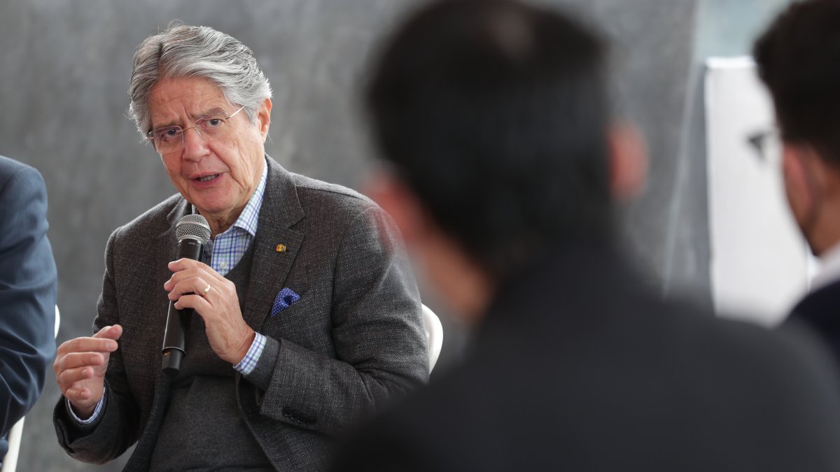 El presidente Lasso participó hoy en un encuentro con jóvenes en Solanda.