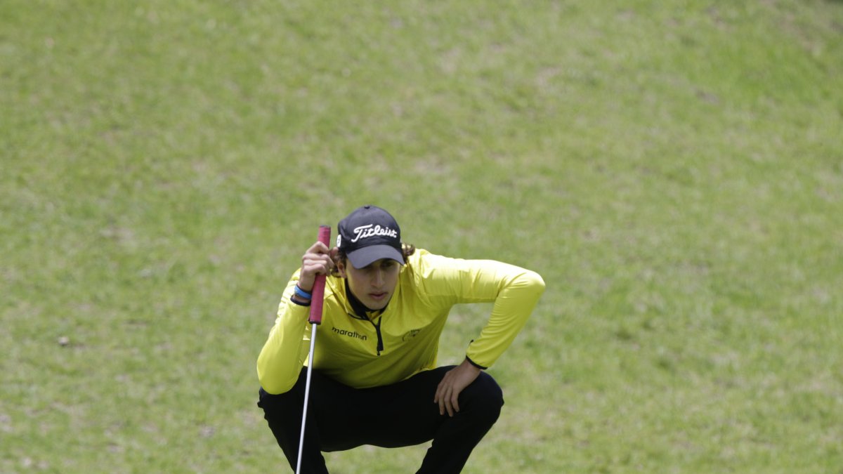 Phillippe Thorin durante su participación en el Sudamericano Juvenil de Golf en el club Los Arrayanes.