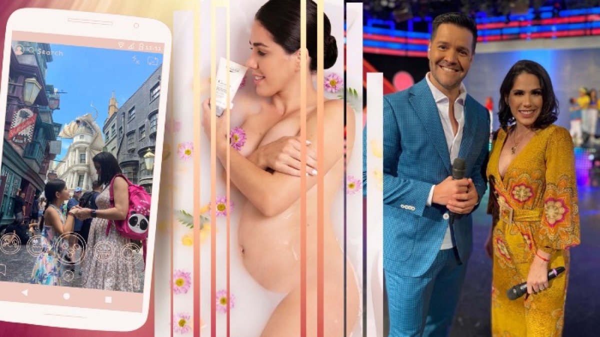 Con su hija, Kate y su compañero, Carlos Luis Andrade.