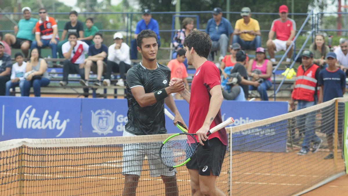 Juan Pablo Varillas (i) y Thiago Seyboth en el Challenger 2019.