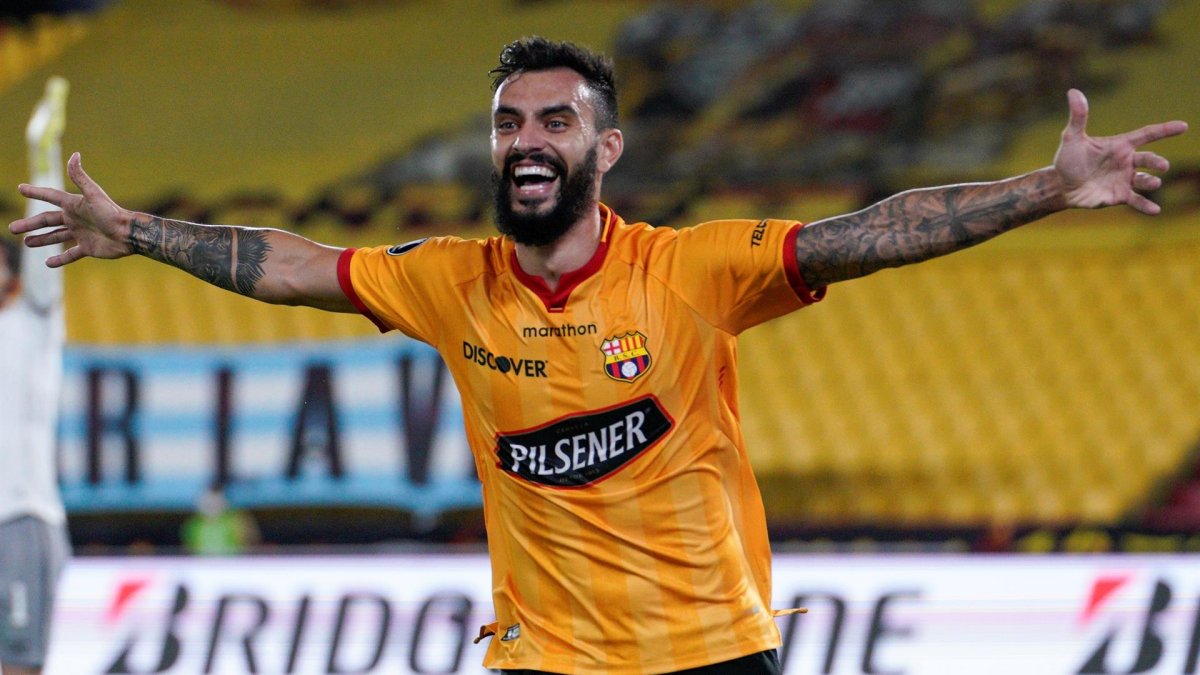 El goleador uruguayo Gonzalo Mastriani de Barcelona, en una fotografía de archivo.