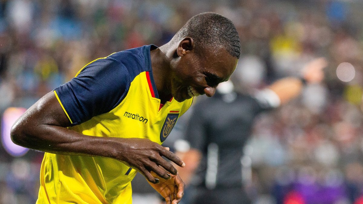 Janner Corozo, uno de los nuevos seleccionados llamado por Gustavo Alfaro, celebra su tanto en la victoria ante el cuadro mexicano.