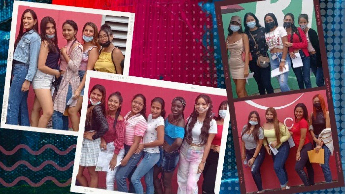 Algunas de las aspirantes.