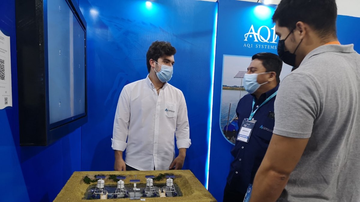 Aquaexpo 2021, realizada en Guayaquil, se presentaron nuevos sistemas para mejorar producción.