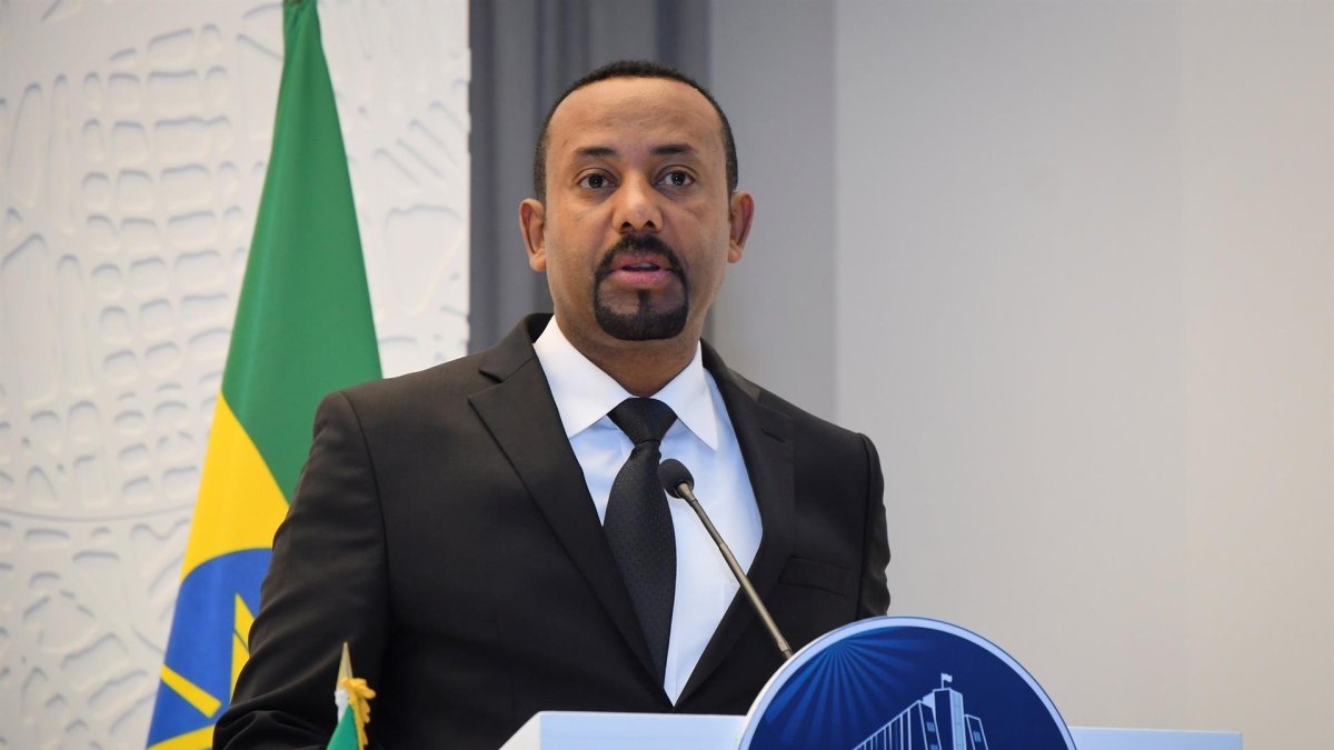 El primer ministro etíope, Abiy Ahmed, durante una conferencia de prensa.