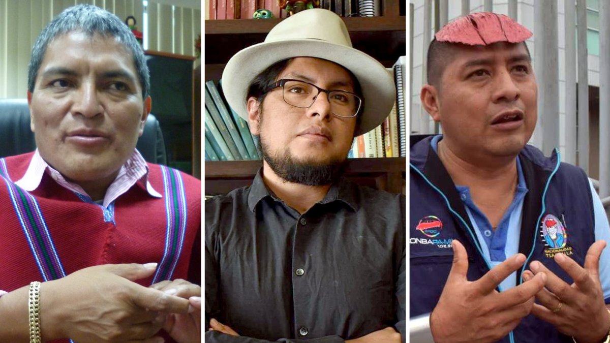 Luis Chango, Inkarri Kowii y Javier Aguavil tienen sus propios criterios sobre la actuación de los dirigentes de la Conaie.