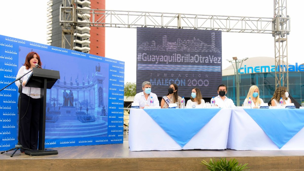 Fundación Malecón 2000 presentó el proyecto Guayaquil brilla otra vez en julio.