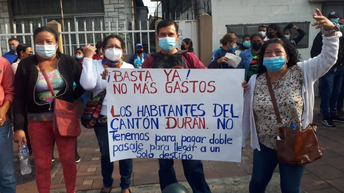 Hecho. La protesta se realizó la mañana de este lunes 8 de noviembre.