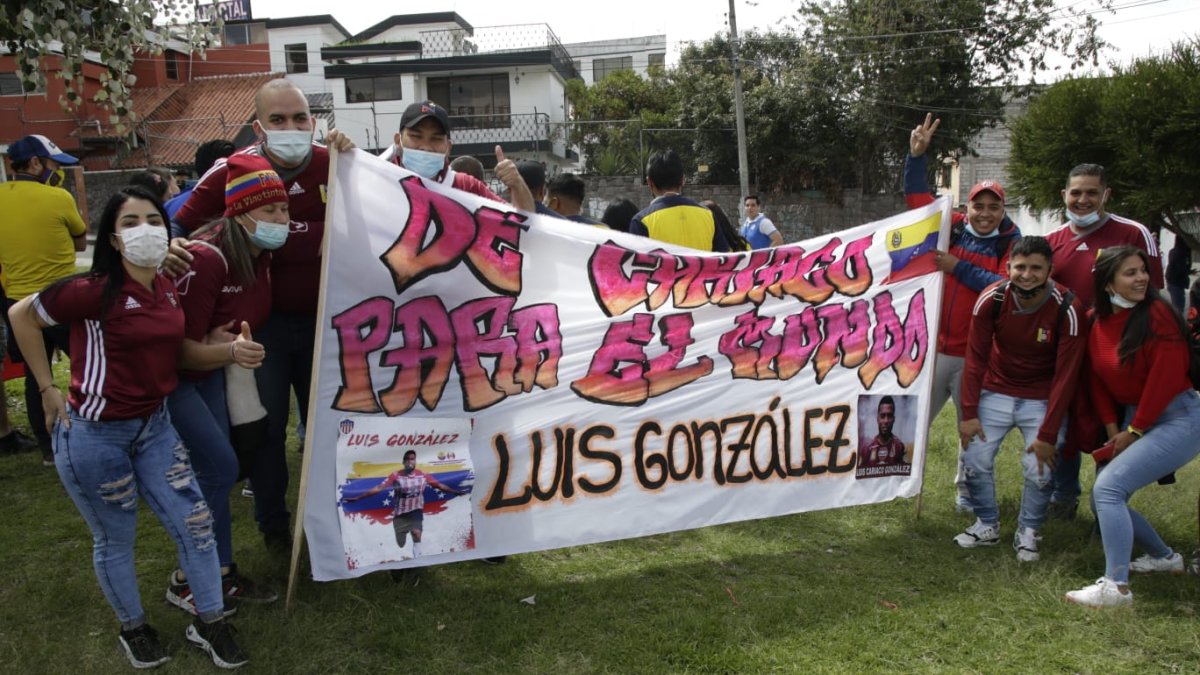 Los aficionados venezolanos fueron los más emocionados antes del partido por eliminatorias