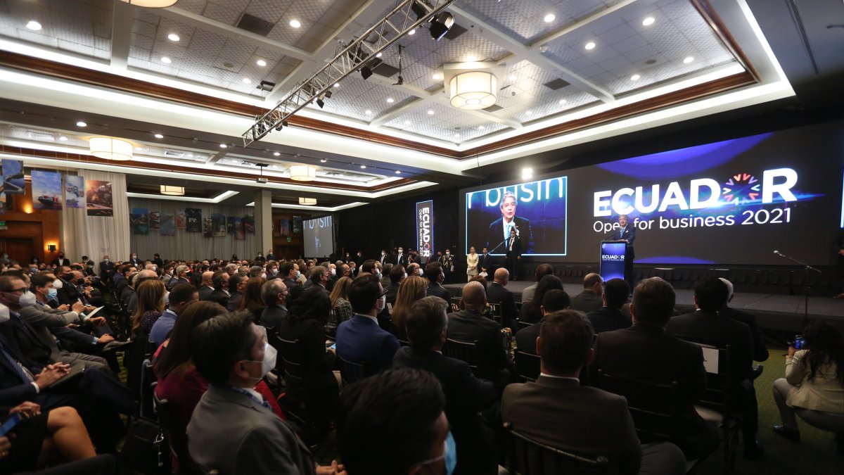 Inauguración del Ecuador Open For Business, el foro de inversiones más importante de la región, con la participación del presidente Guillermo Lasso.
